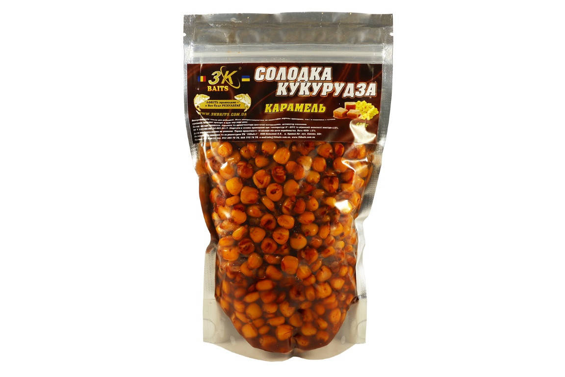 

Зерновая смесь 3K Baits Сладкая кукуруза 400г (карамель)