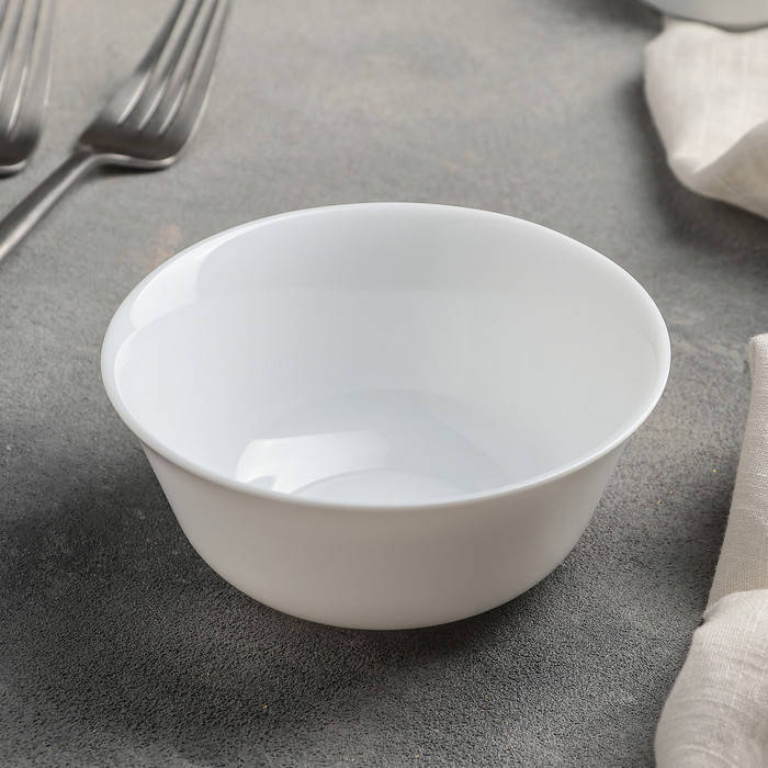 

Гладкий белый салатник на одну порцию Luminarc Everyday 120 мм (H4122)