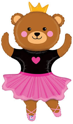 

BT 48" Foil Shape Dance Bear Ballerina. Фольгированный шар Медведица балерина, Разные цвета