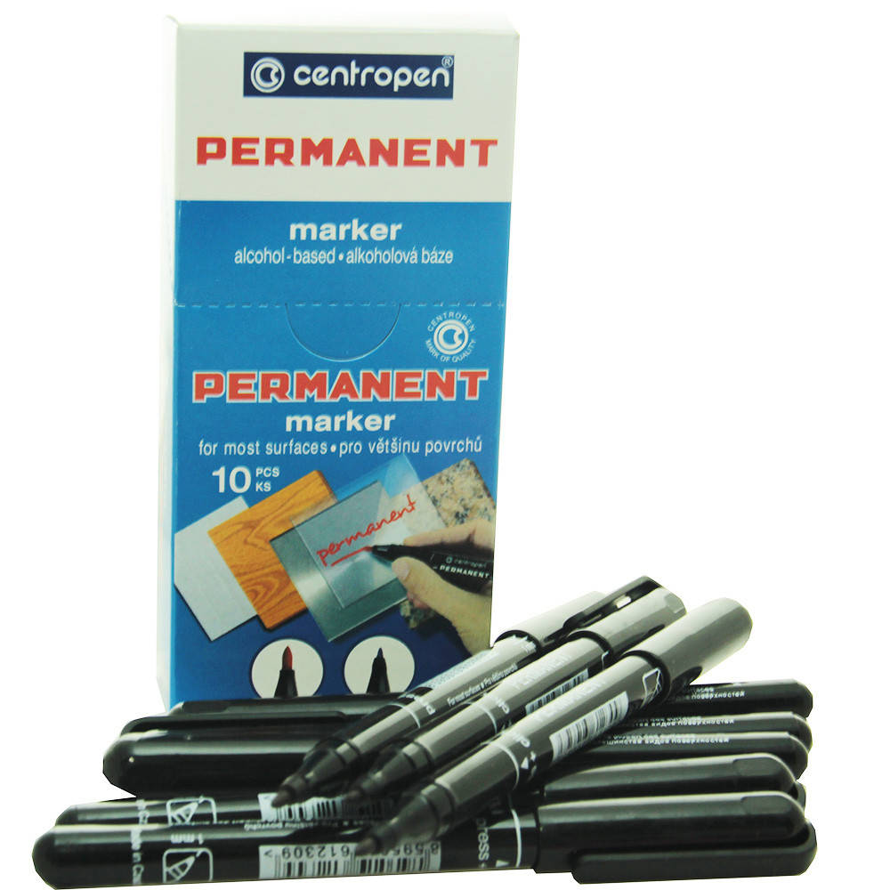 

Маркер перманентный тонкий Centropen черный
