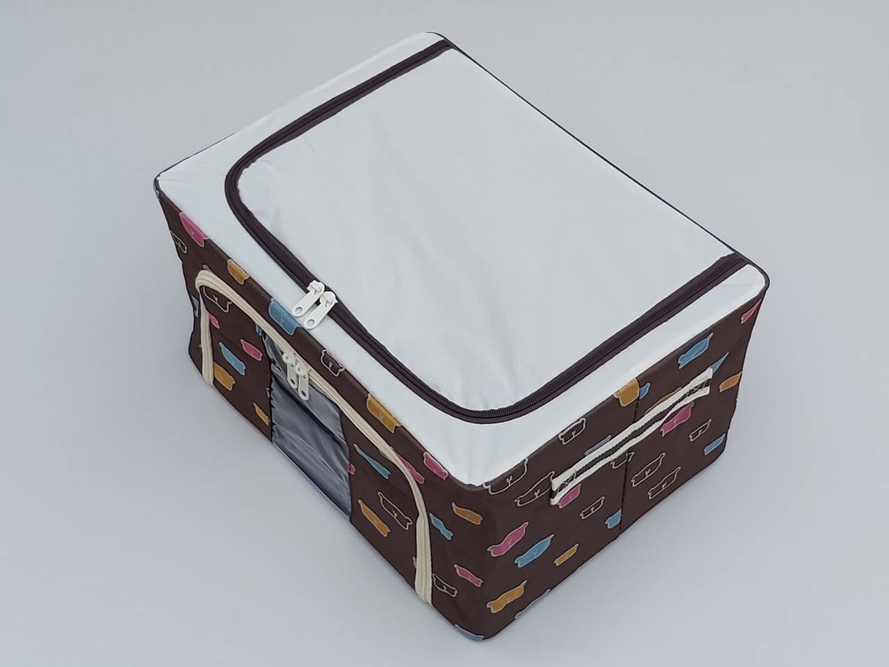 

Коробка-органайзер каркасная коричневого цвета Ш 40*Д 30 В 20 см. Для хранения, Коричневый