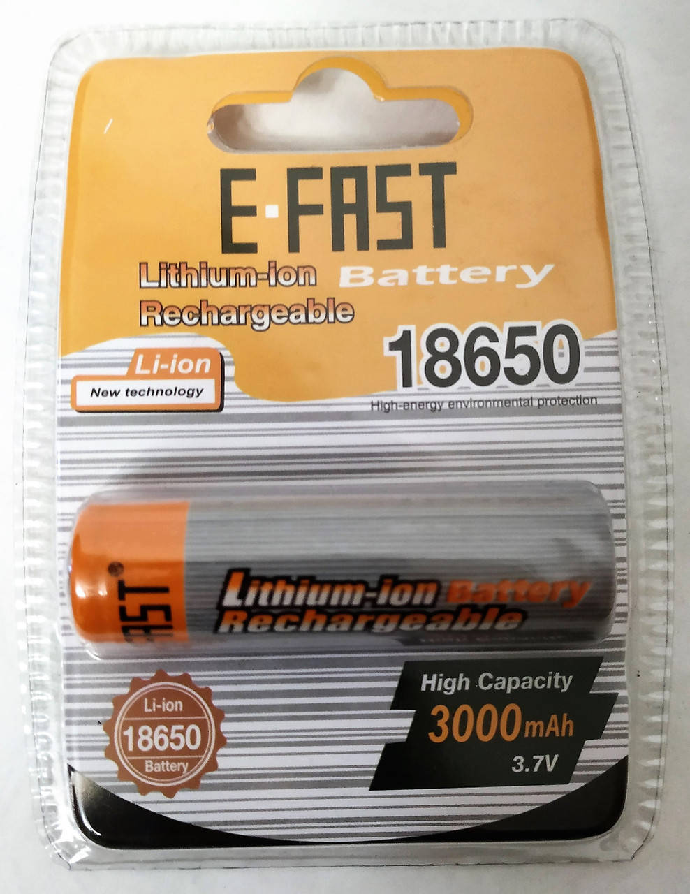 

Аккумулятор 18650 E-FAST 3000мАч 3,7В