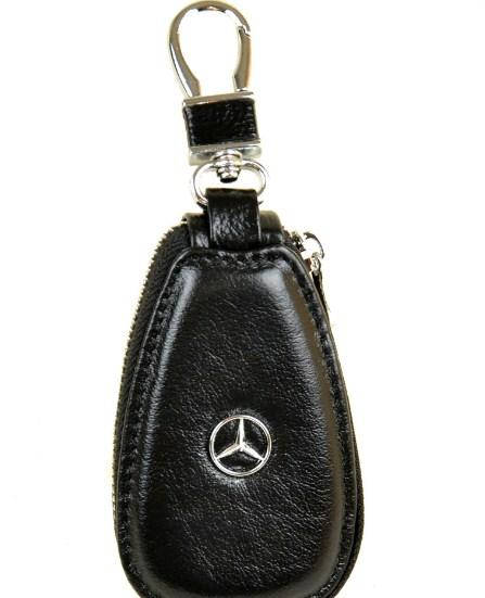 

Ключница кожаная для автоключа Mercedes, Черный