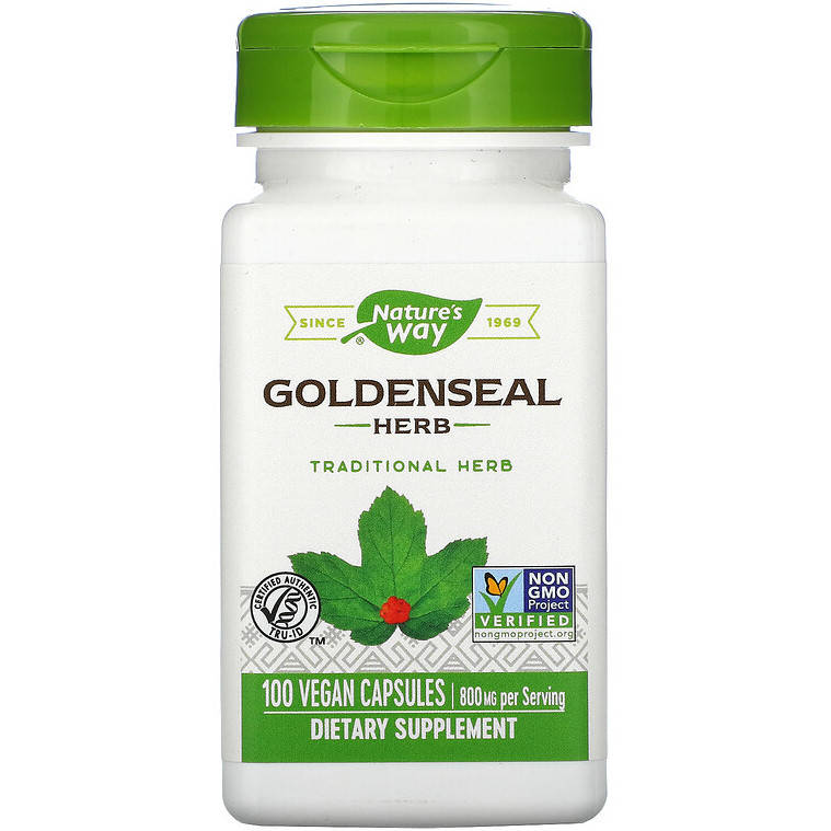 

Желтокорень Nature's Way "Goldenseal Herb" 800 мг (100 капсул)