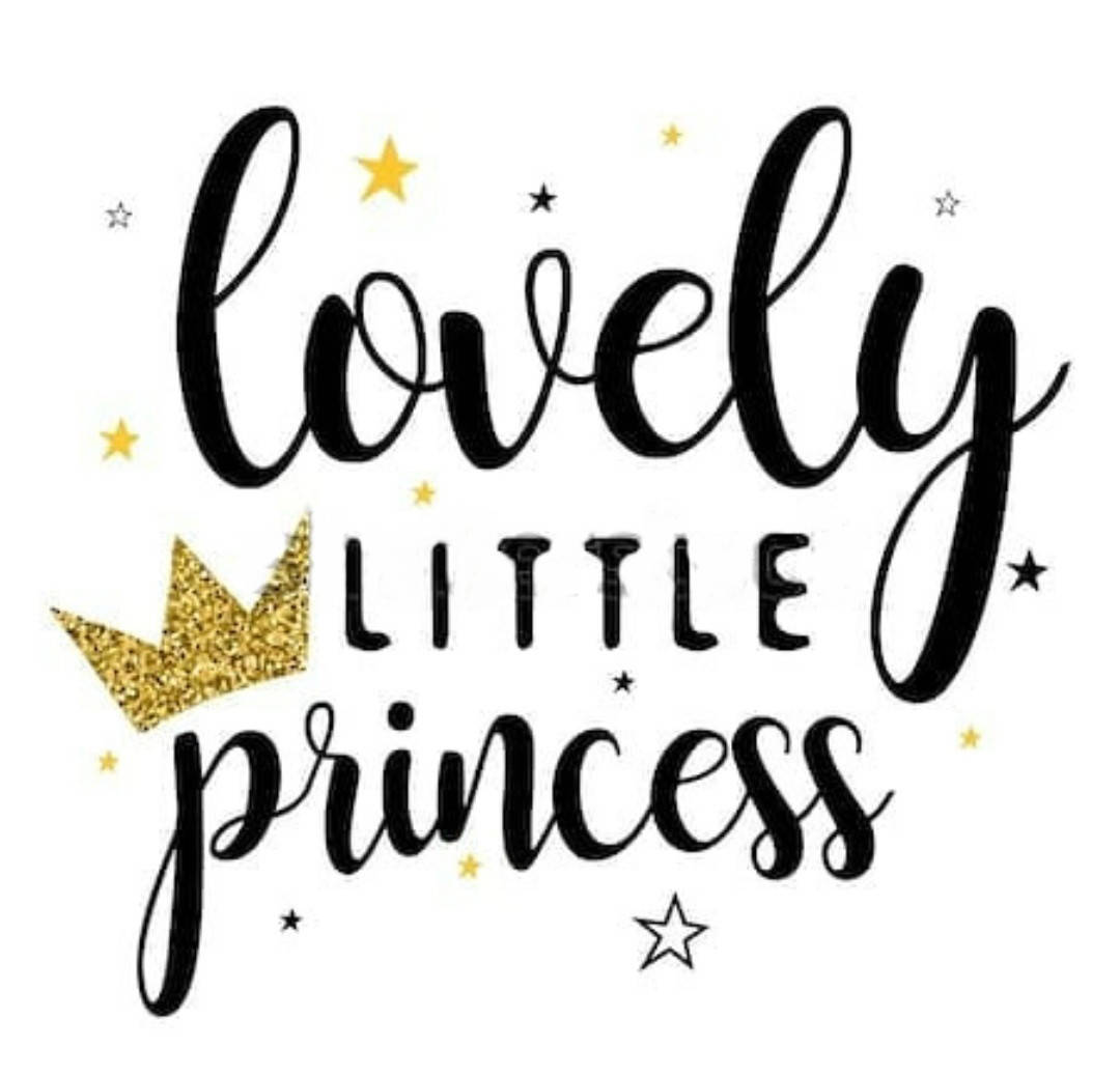

Панелька из сатина размером 33*33 см "Lovely little princess" на белом фоне