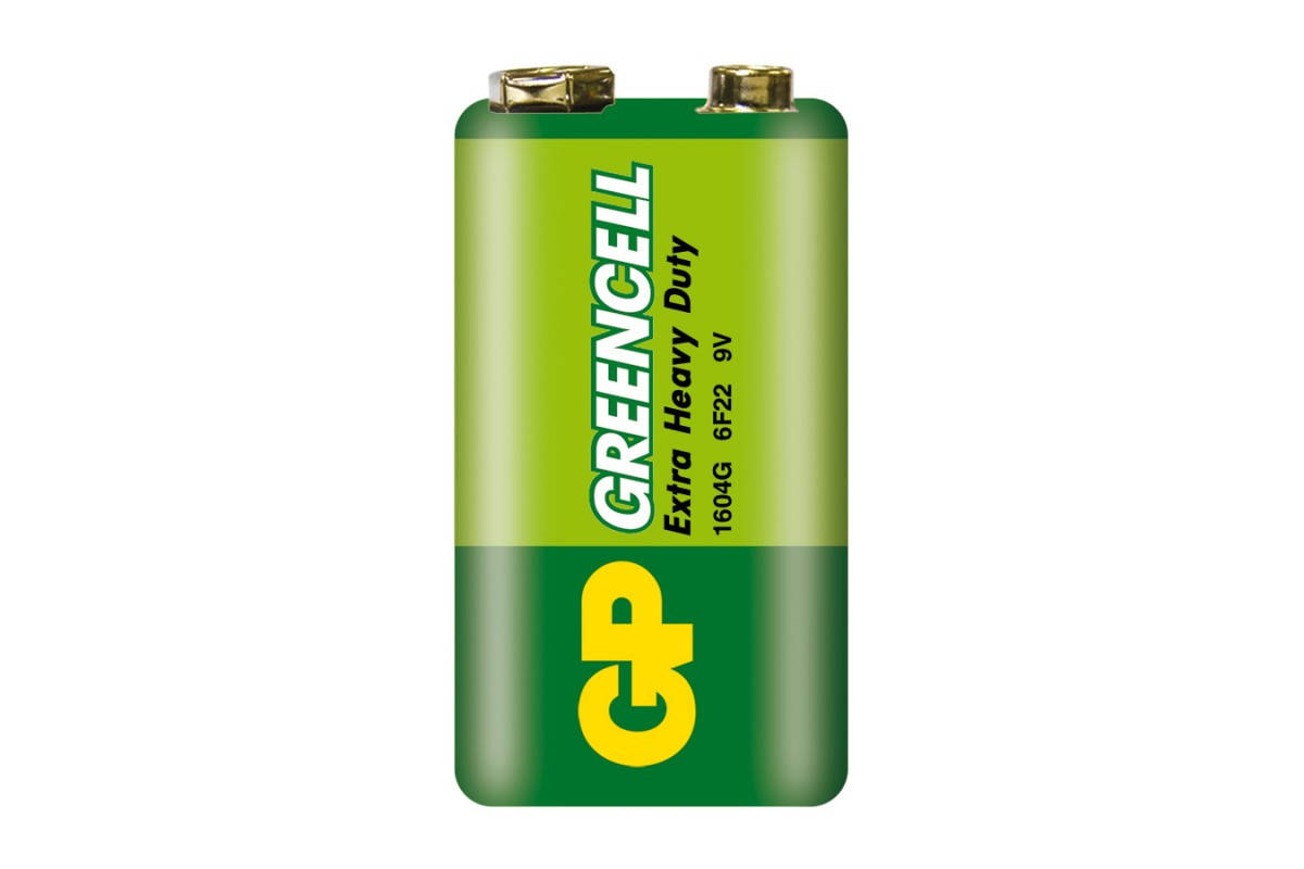 

Батарейка крона GP GREENCELL 9.0V солевая, 1604GLF-U1, 6F22