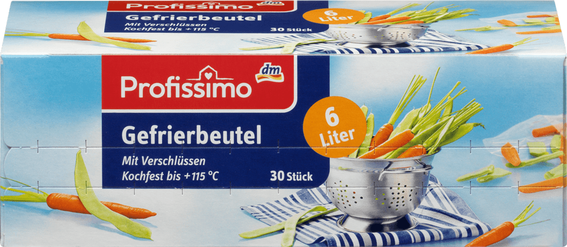 

Пакеты для заморозки Profissimo Gefrierbeutel 6 L, 30 шт.