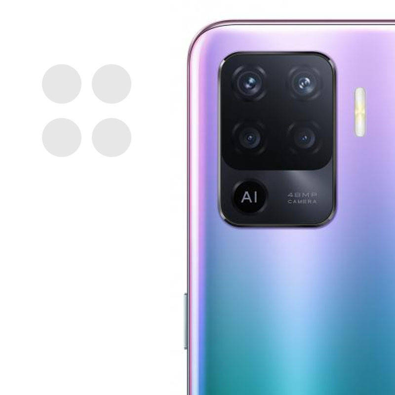 

Гибкое защитное стекло 0.18mm на камеру для Oppo Reno 5 Lite, Прозрачный