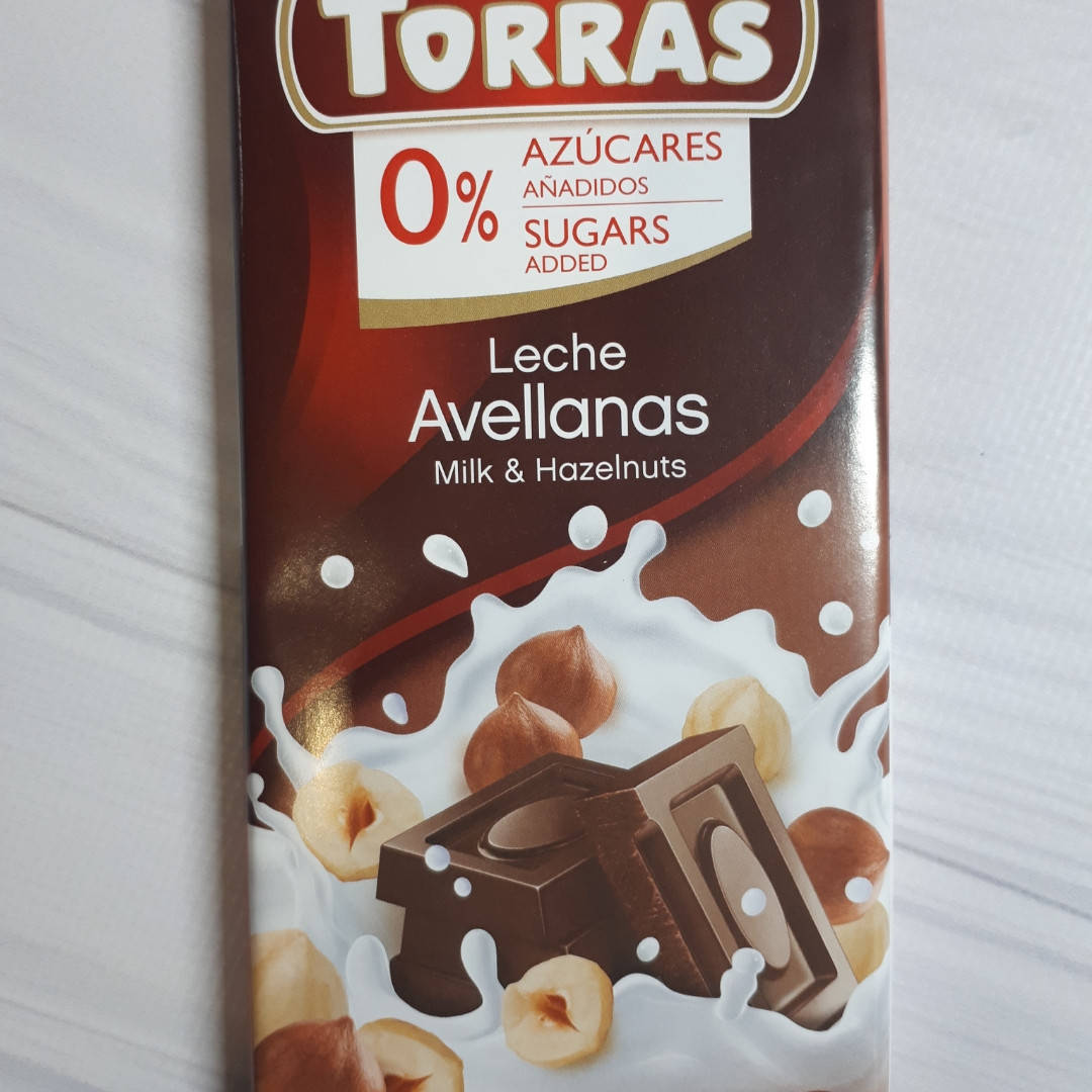 

Шоколад без сахара и глютена Torras молочный с фундуком Испания 75г