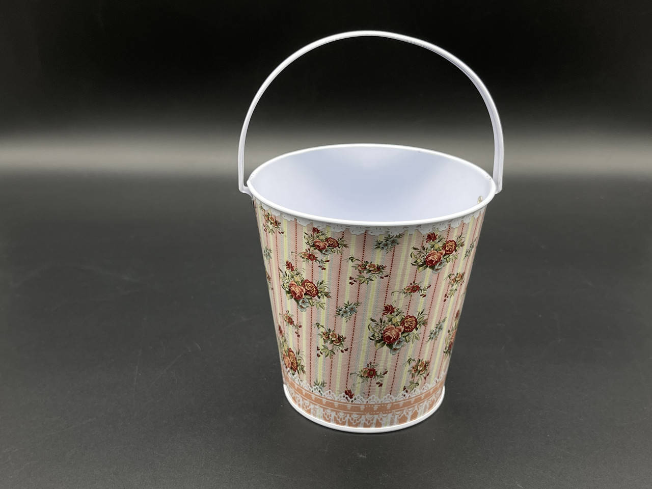 

Декоративное ведро. Цветочки. 11х11см, Оранжевый