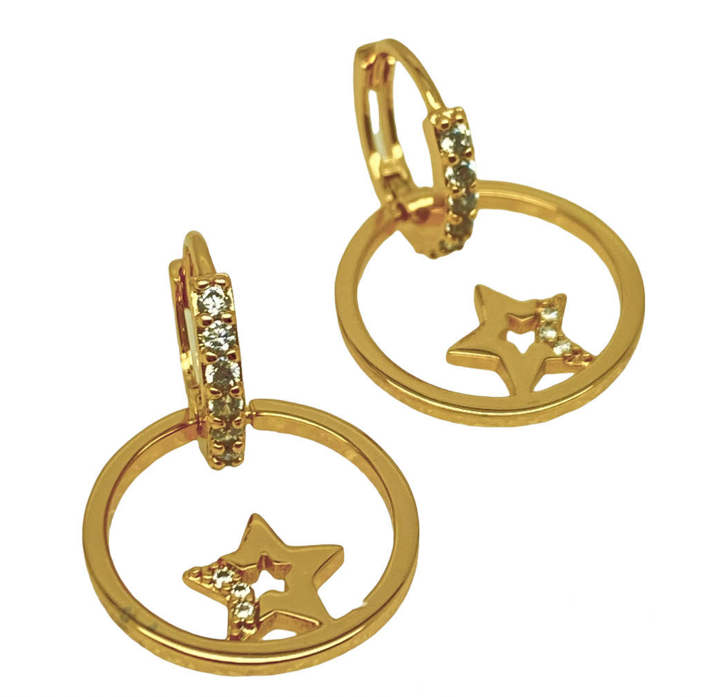 

Серьги гвоздики Xuping. 18k. 22х14 мм