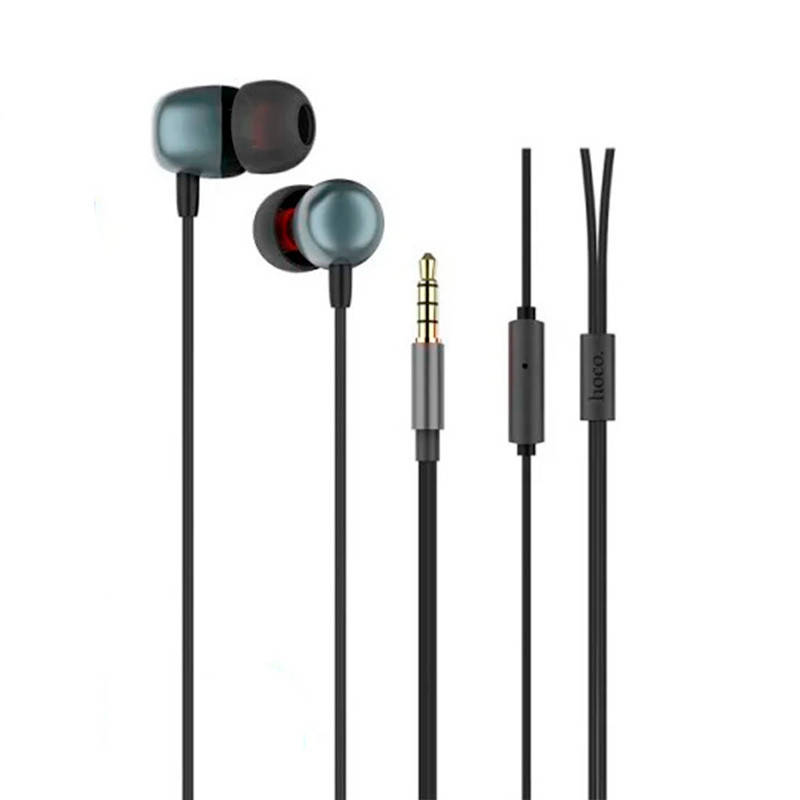 

Наушники гарнитура проводные с микрофоном Hoco M31 Delighted Sound стерео вакуумные спортивные серые, Серый