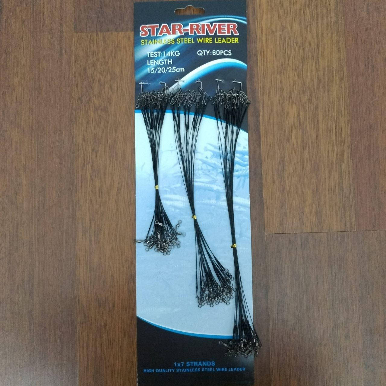 

Поводок металл Star-river 15/20/25см. 60шт чёрный, Черный