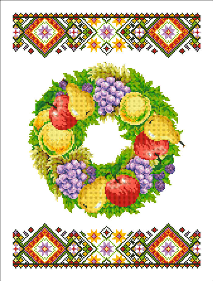 

РСВ-019. Схема для вишивки бісером Рушник до Спаса.