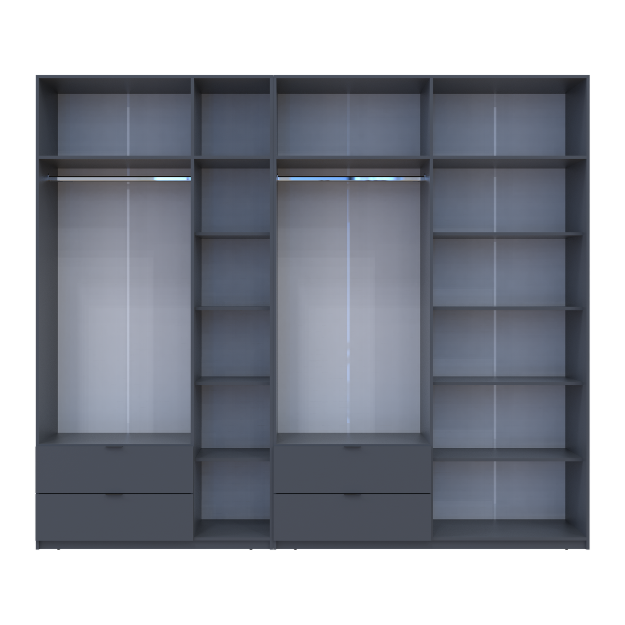 Розпашна Шафа для одягу Doros Лукас Графіт 3+4 ДСП 280х50х240 (42005121) 5