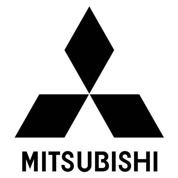 

Виниловая наклейка на авто - (MITSUBISHI 3), Белый