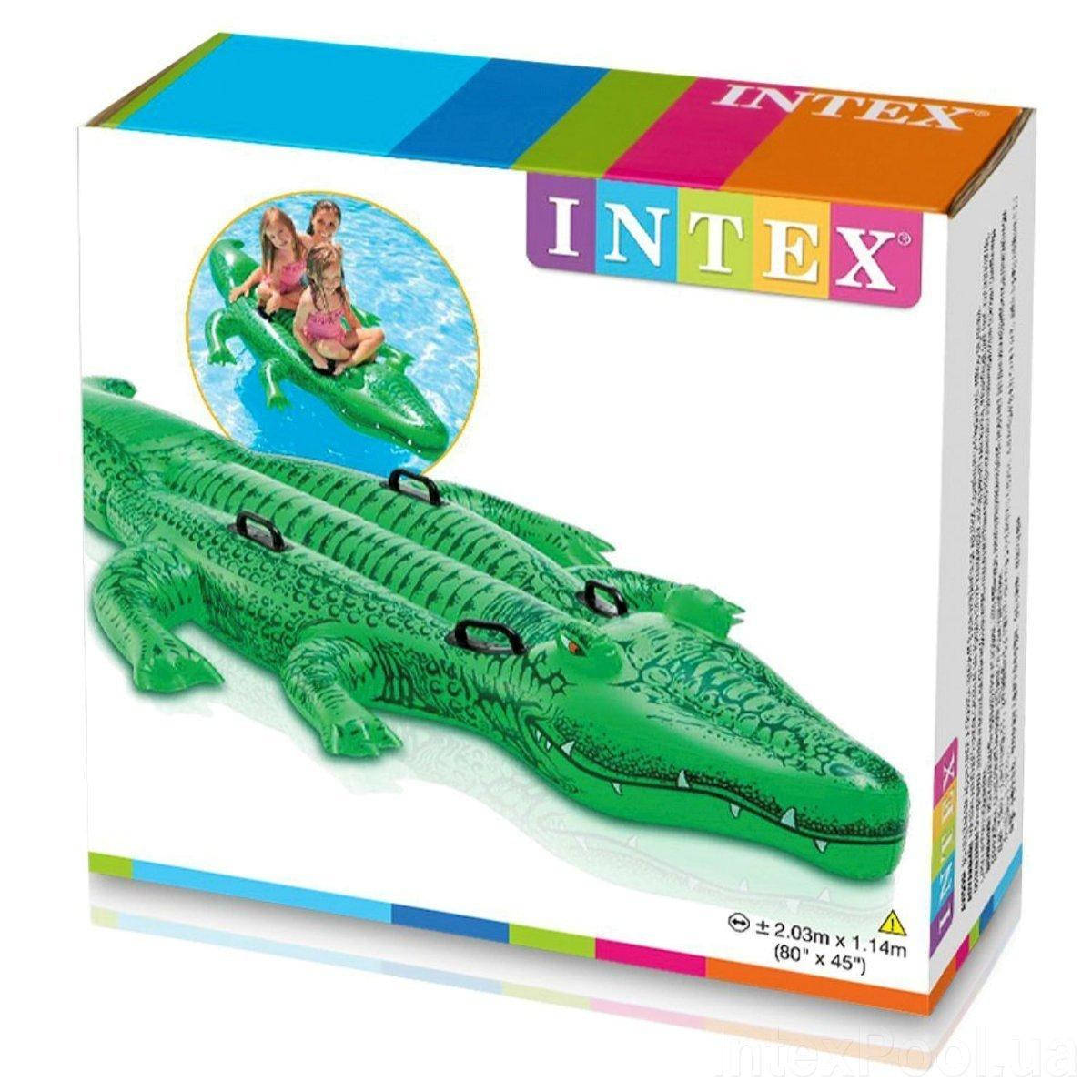 

Детский надувной плотик для катания Intex 58562 «Крокодил», 203 х 114 см