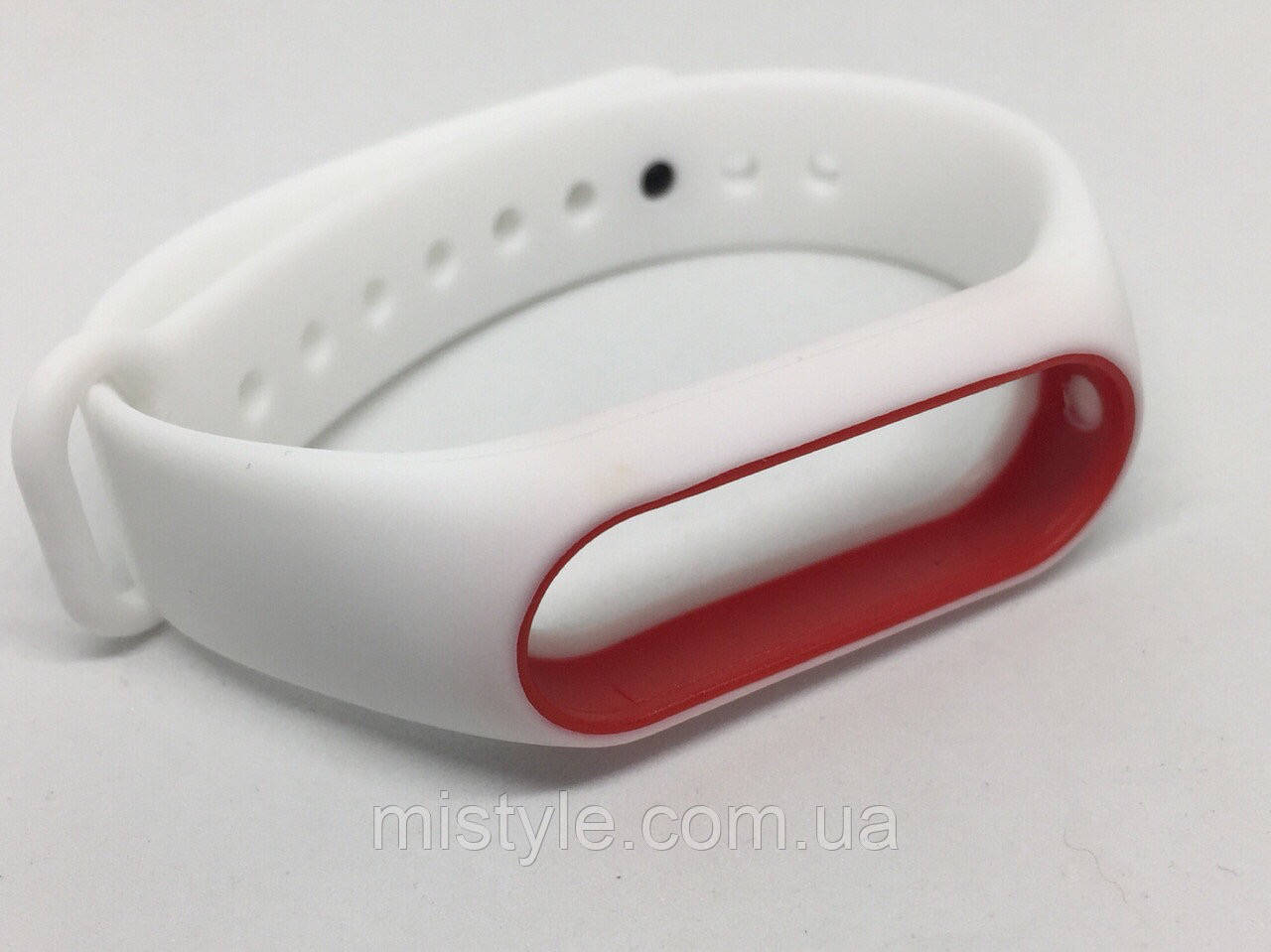 

Ремешок для Xiaomi mi band 2 белый с красным ободком