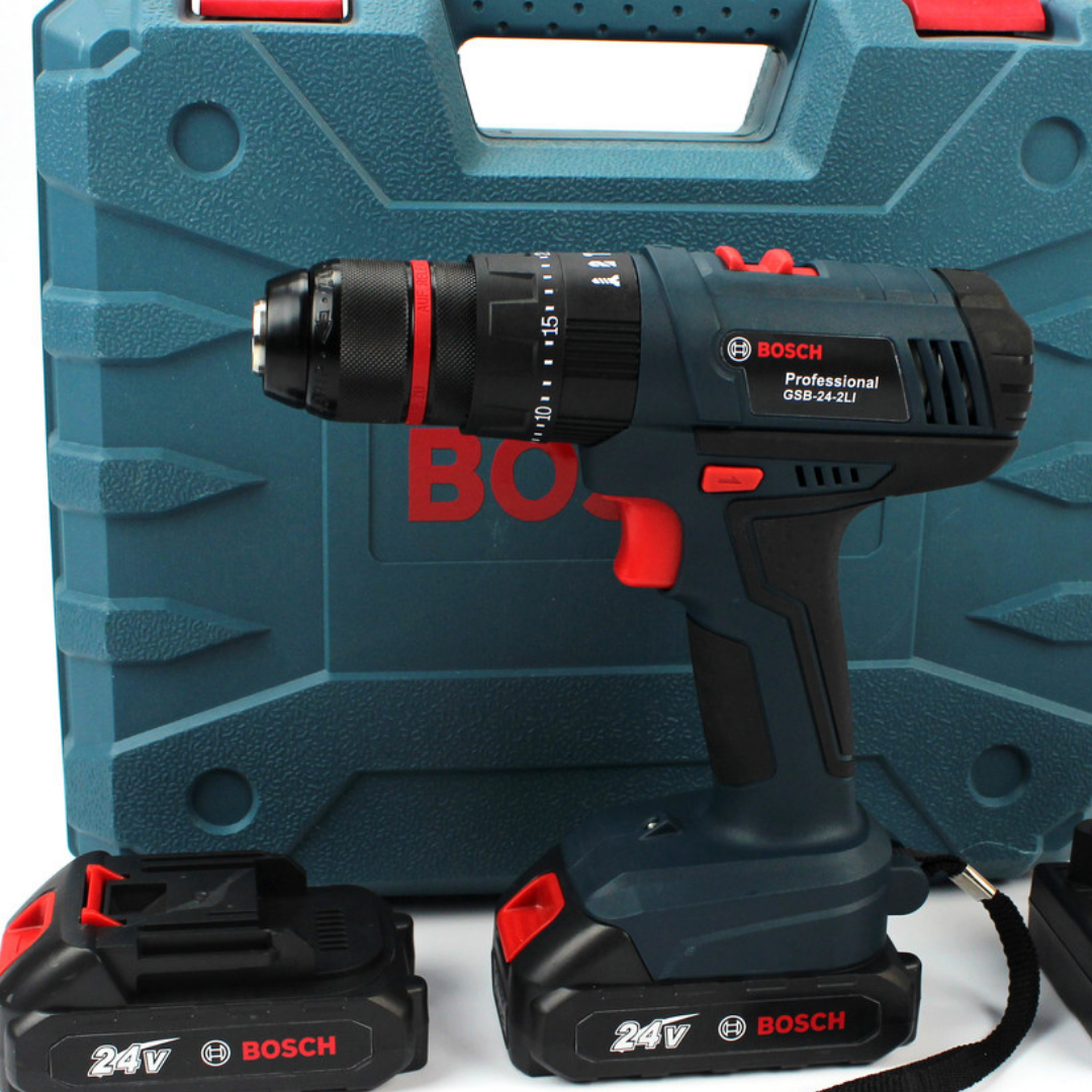 

Аккумуляторная дрель-шуруповерт BOSCH GSB 24-2LI Профессиональный шуруповерт Бош с набором инструментов