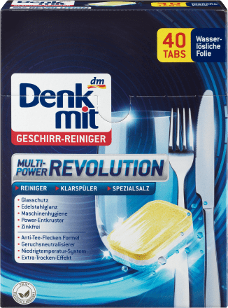 

Таблетки для посудомоечных машин DENKMIT Multi-Power Revolution 40 шт