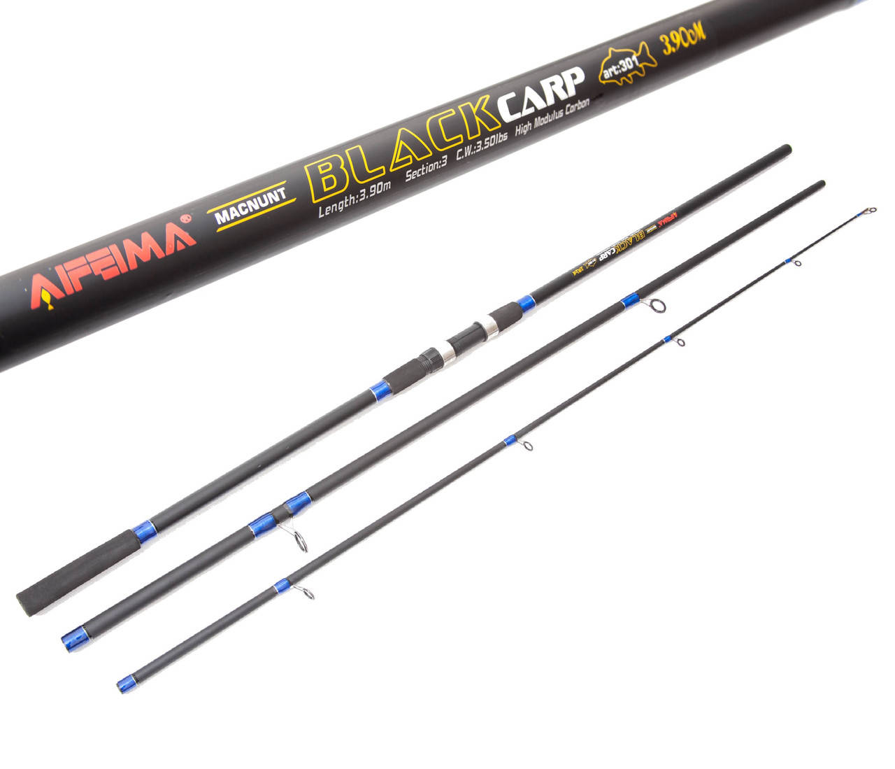 

Карповое удилище Feima BLACK CARP 360см тест 3.5 Lb, Черный
