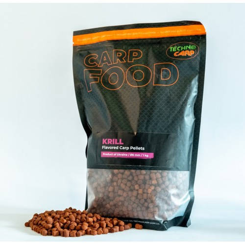

FLAVORED CARP PELLETS "KRILL" 6MM
