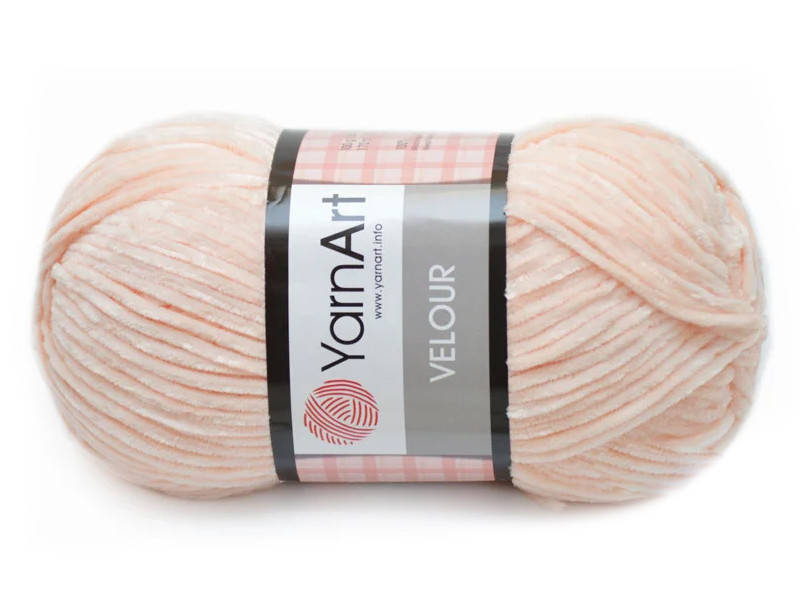 

YarnArt Velour, Нежный персик №869, Персиковый