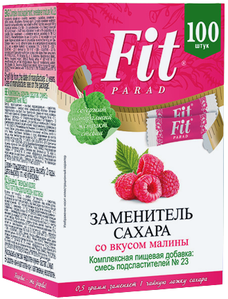

Сахарозаменитель ФитПарад №23 в стиках (1:10) вкус Малина (50 грамм)
