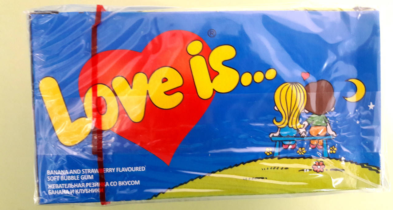 

Жевательная резинка Love is... банан и клубника 100 штук