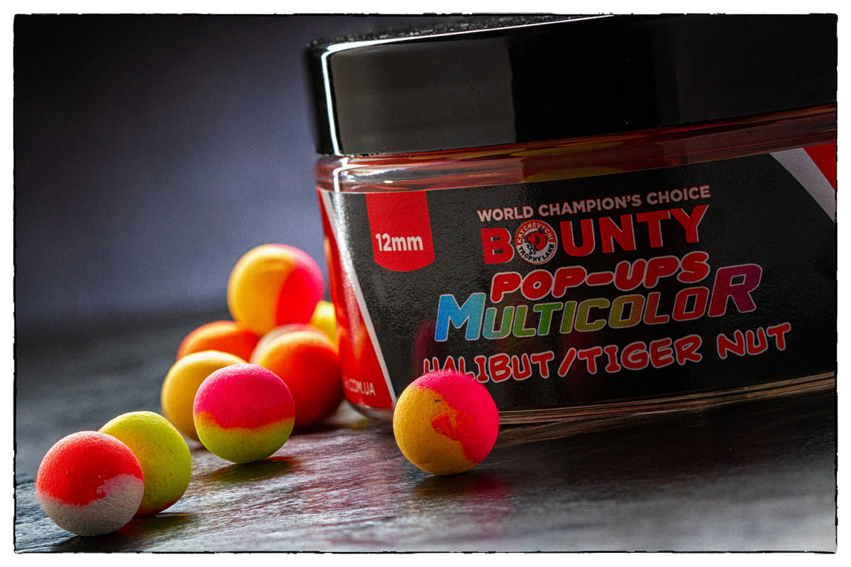 

Бойлы поп-ап BOUNTY MULTICOLOR "HALIBUT / TIGER NUT” 10 мм