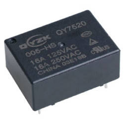 

Реле QY7520-005-HS 16A 1A coil 5VDC 0.2W