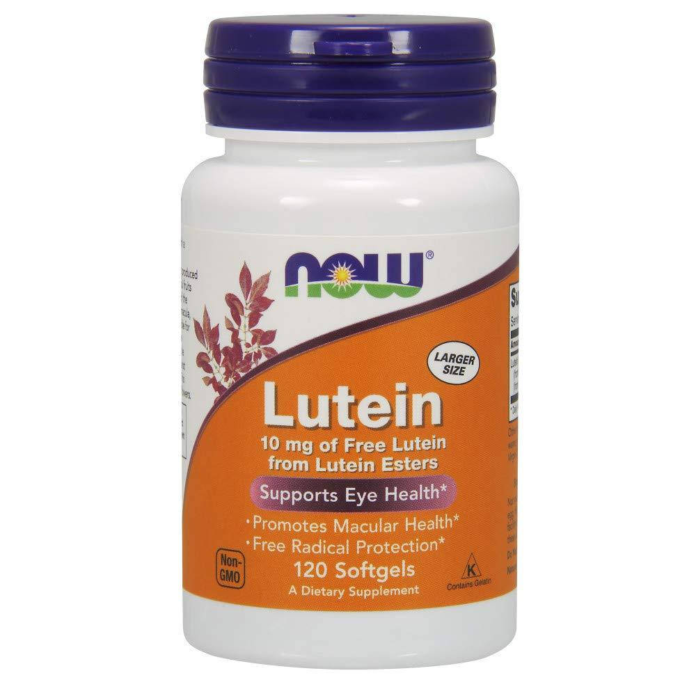 

Препарат для глаз для зрения лютеин нау фудс Now Foods Lutein 10mg 120 гелевых капсул