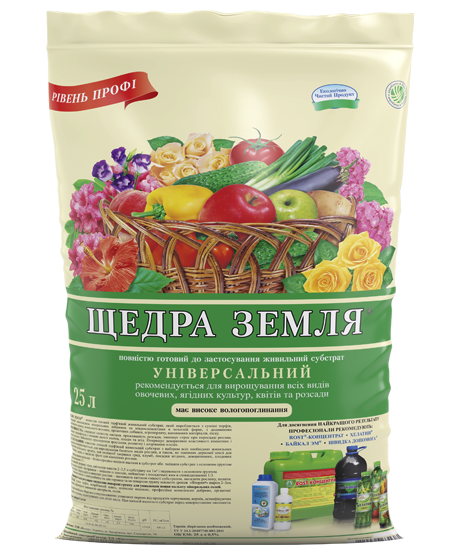 

Субстрат Щедрая Земля - 25 л Грунт