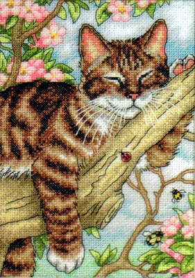 

Набор для вышивки крестом Dimensions 65090 Napping Kitten