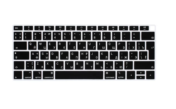 

Накладка на клавиатуру MacBook Air 13, 15 (2018-2019) EU с русскими буквами