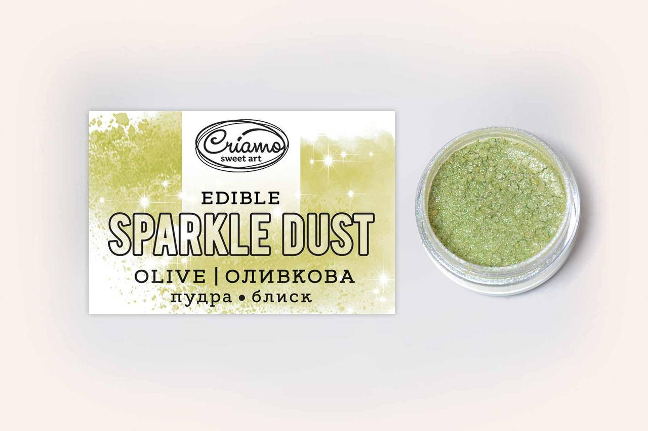 

Пудра-блеск Оливковая Criamo, 2 г., кандурин пищевой для десертов