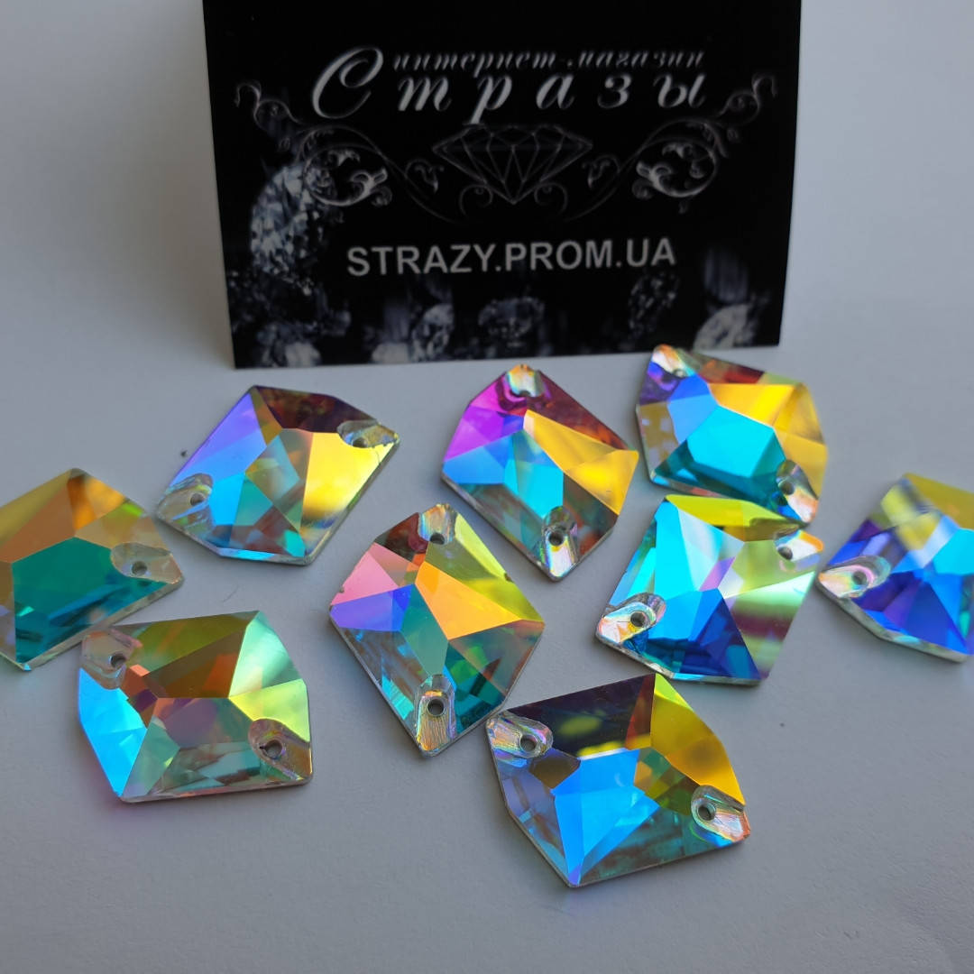 

Стразы Lux Космик 14*17мм. Crystal AB
