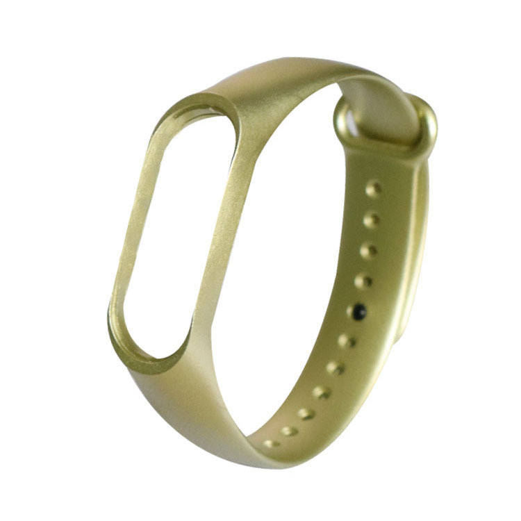 

Силиконовый ремешок для фитнес браслета Xiaomi Mi Band 5/6 Перламутр золото (mrk2059)