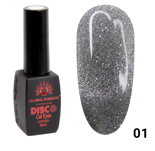 

Гель-лак светоотражающий Disco Cateyes GLOBAL FASHION 01