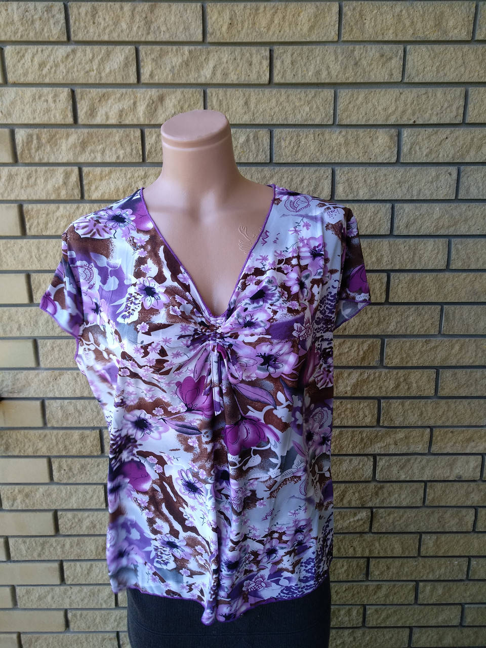 

Блузка женская батальная NATALI 4XL, сиреневые цветы, Разные цвета