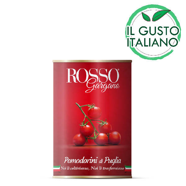 

Rosso Gargano Pomodorini Помидоры чери в собственном соку 400 гр