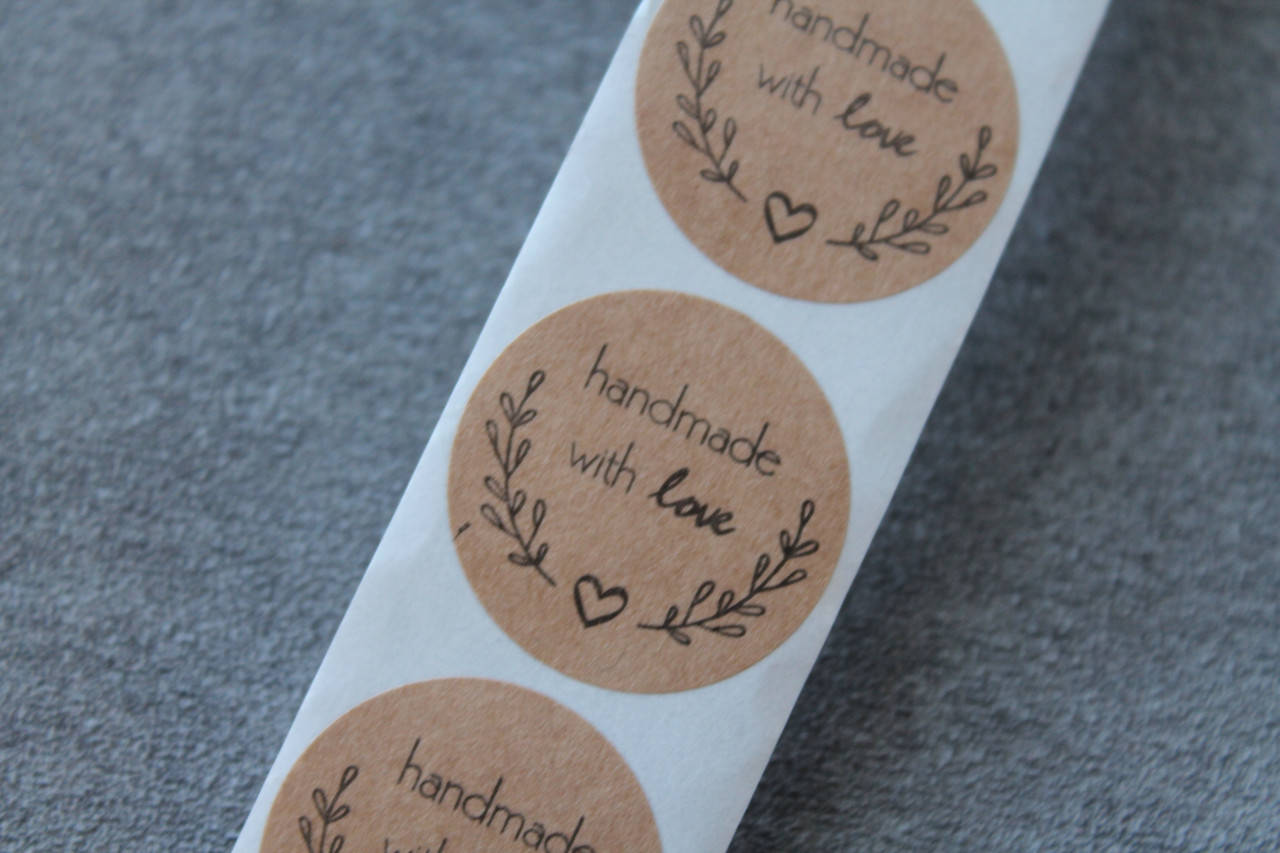 

Круглая наклейка - печать. 25 мм, 10 шт