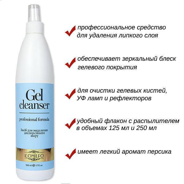 

Komilfo Gel Cleanser - средство для снятия липкого слоя, 500 мл