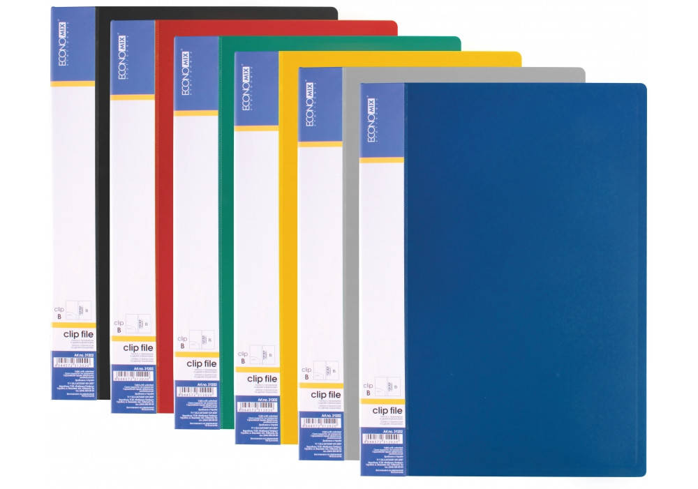 

Папка с боковым зажимом Economix, ассорти