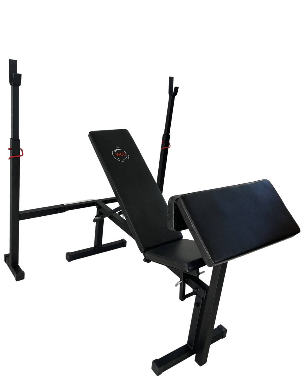 

Регулируемая Скамья лавка Для жиму + стойки + Регулируемая Скотта WCG-003, Черный