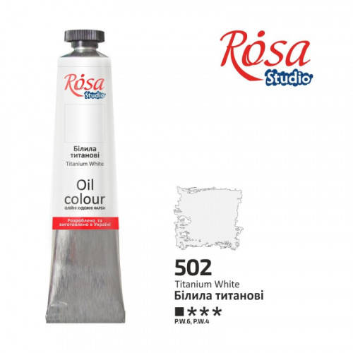 

Фарба олійна біла титанова 60мл Rosa Studio