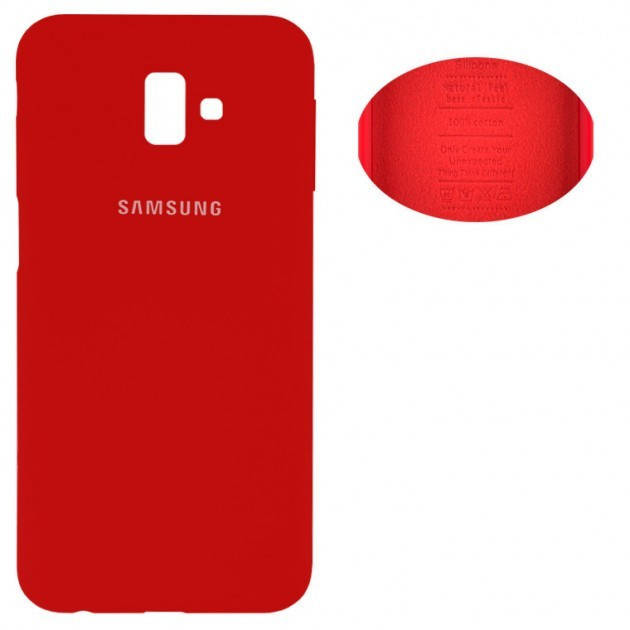 

Чехол Silicone Cover Samsung J6 Plus 2018 J610 красный