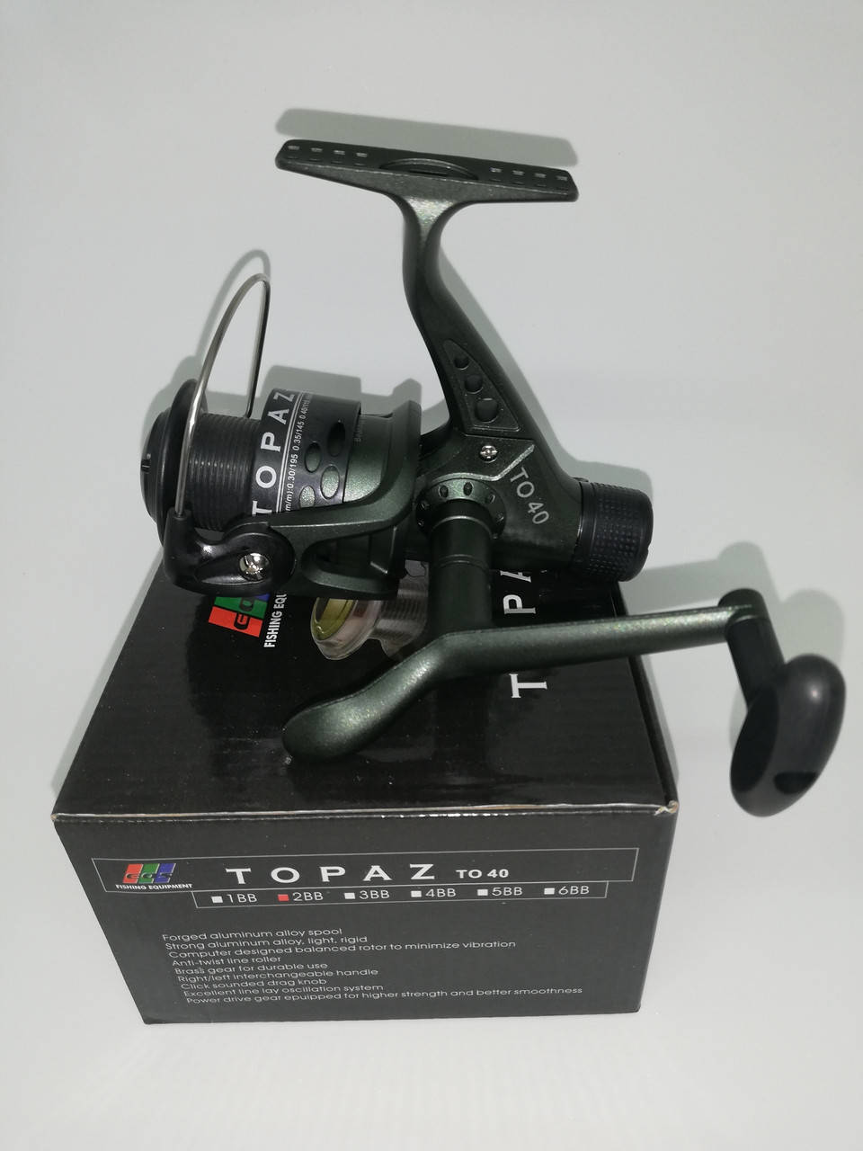 

Катушка рыболовная EOS Topaz  2 подшипника оригинал, Зелёный