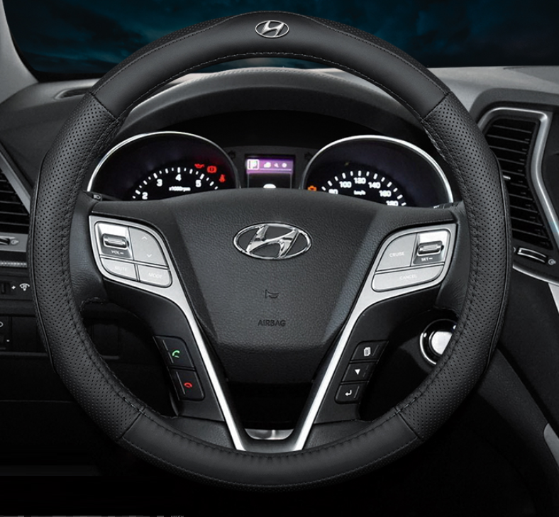 

Чехол оплетка Cool на руль для автомобиля Hyundai натуральная кожа Черный