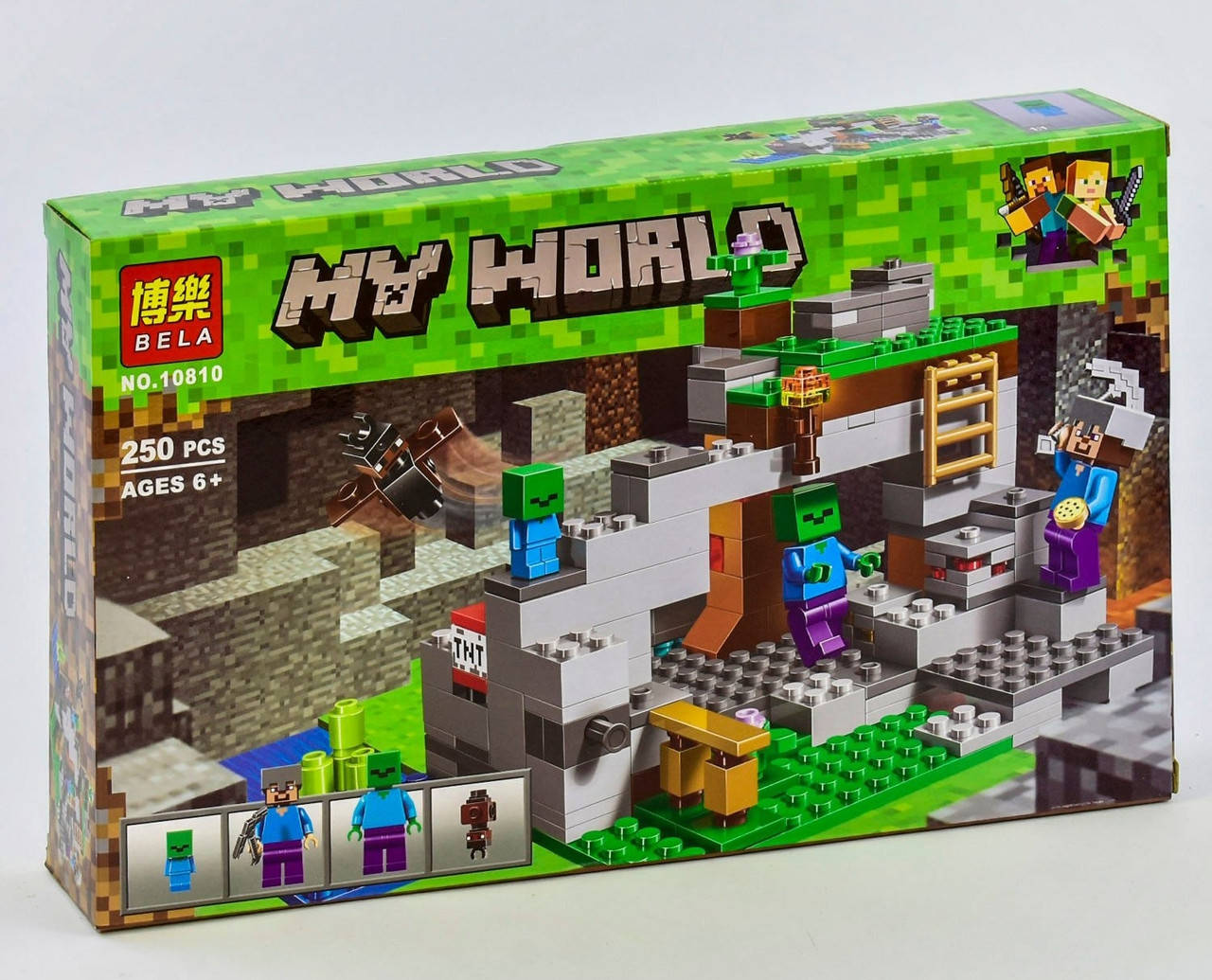 

Конструктор My World " Пещера зомби " , 250 деталей, Красный